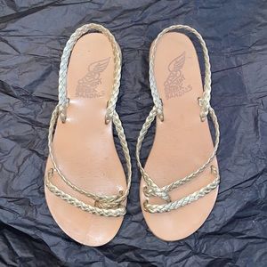 ANCIENT GREEK SANDALS Platinum Yianna Size 37